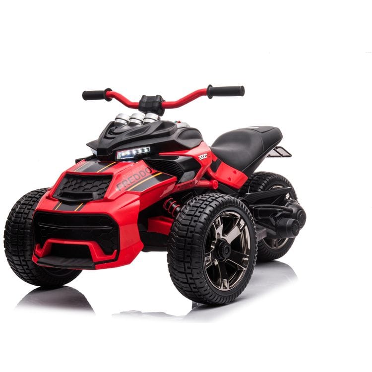 24V Freddo Spider 3-Wheel Motorcycle 2-Seater Ride On – Red