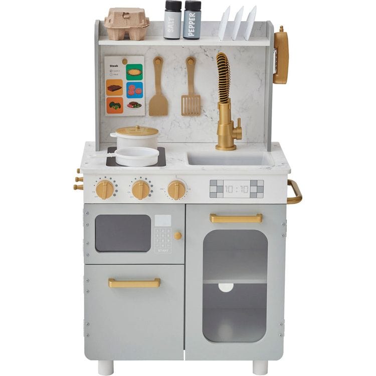 Little Chef Memphis Play Kitchen – Gray/Gold