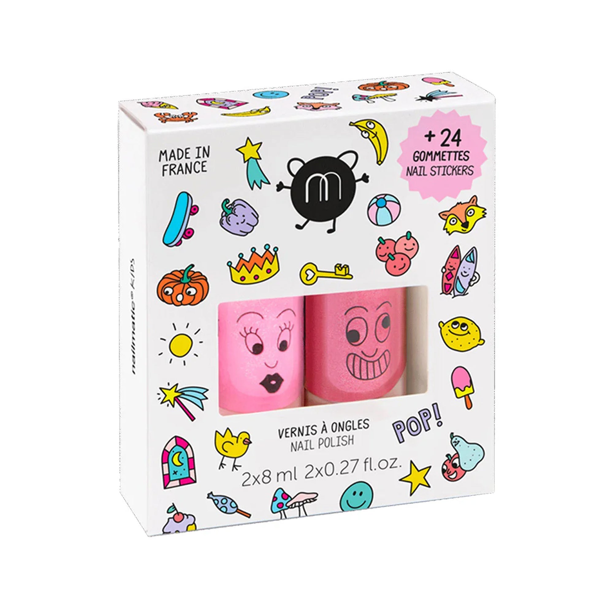 Pop Nail Polish & Stickers Set