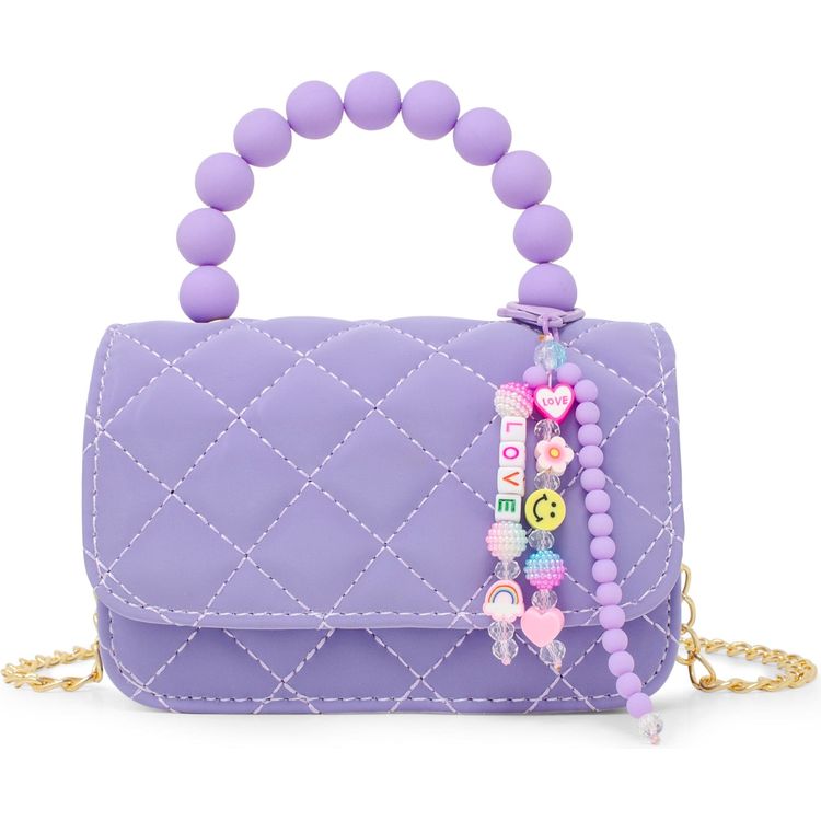 Pearl Handle Message Charm Handbag