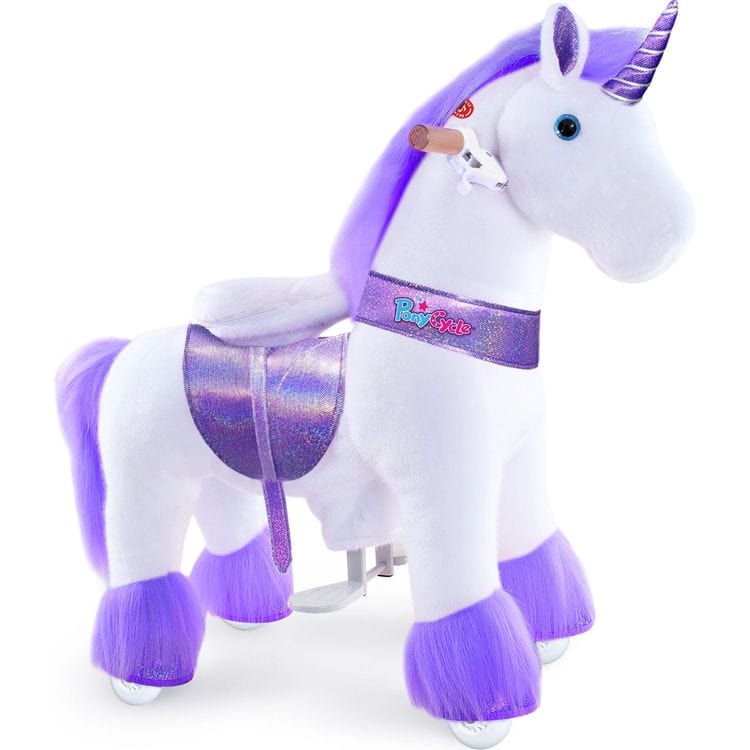 Purple Model U Ride-On Unicorn- 3-4 Years
