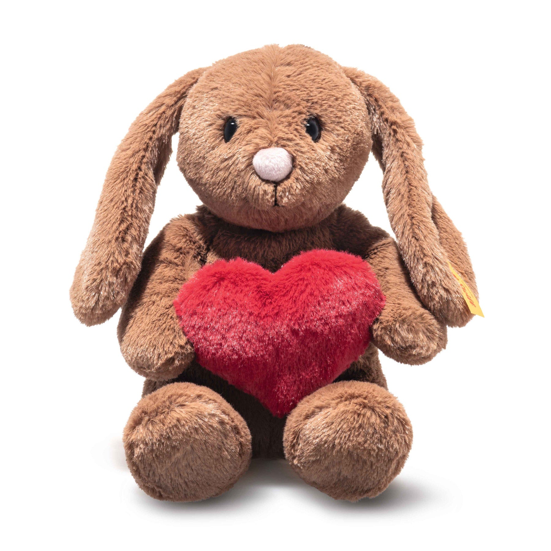 Hoppie Rabbit Brown Plush with Heart – 6″