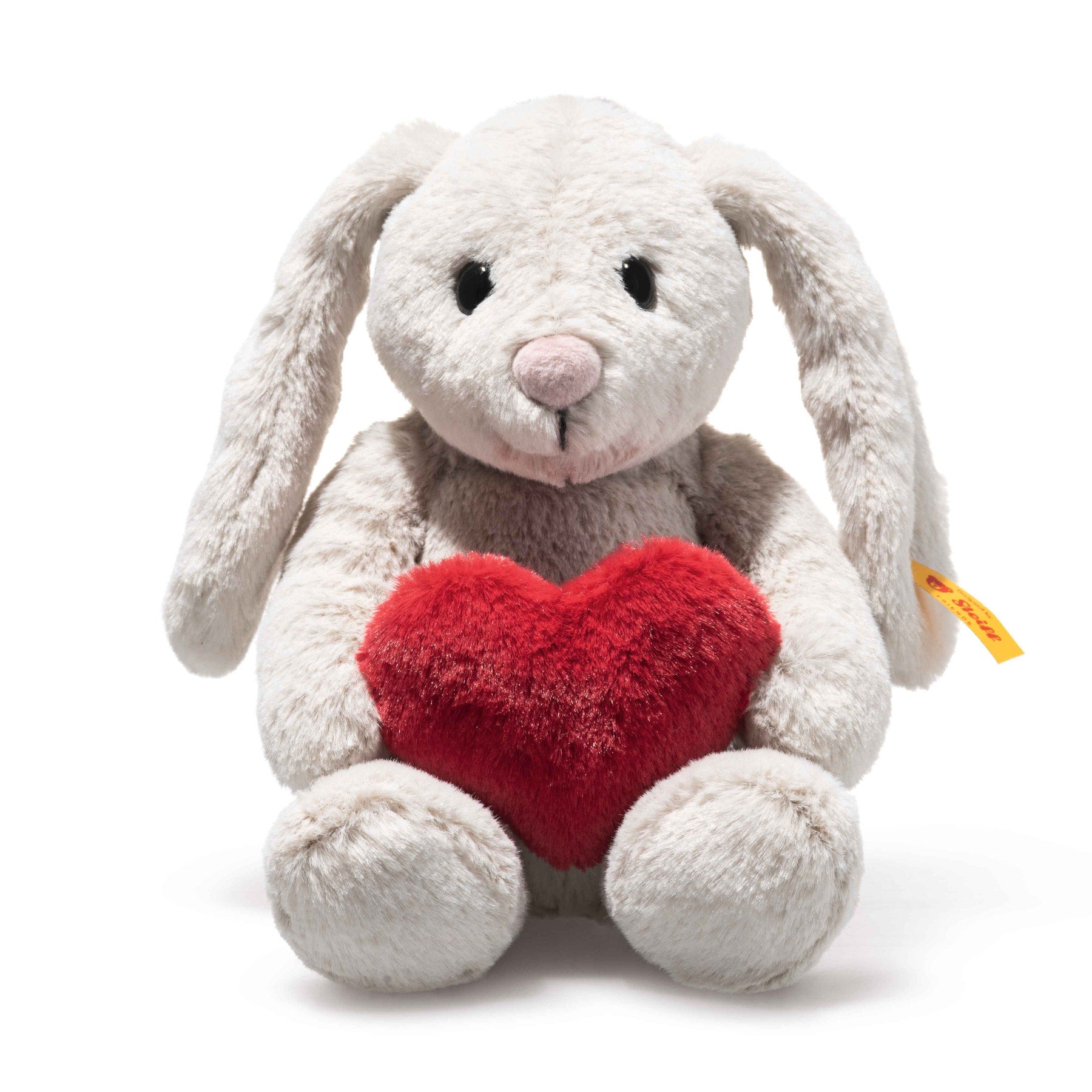 Hoppie Rabbit Grey Plush with Heart – 6″