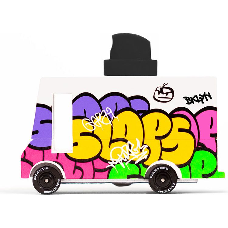 Black Graffiti Van Toy Car
