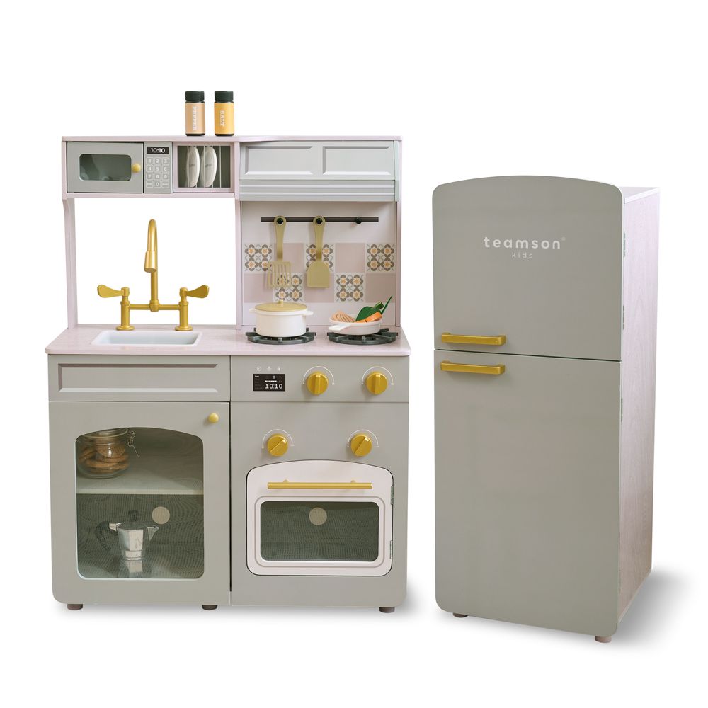 Little Chef Normandy Wooden Play Kitchen with Modular Fridge & Sink