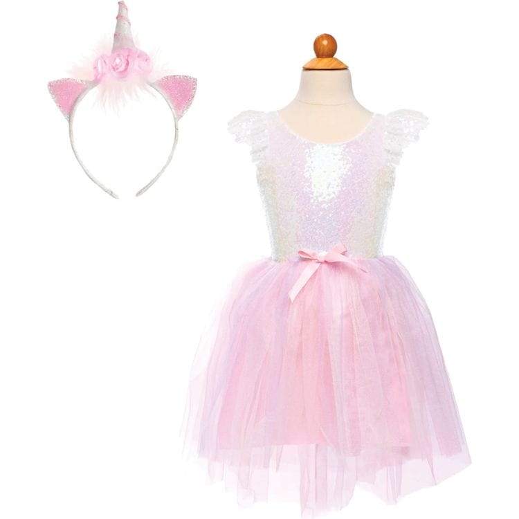 Dreamy Unicorn Dress & Headband – Size 5-6 Years
