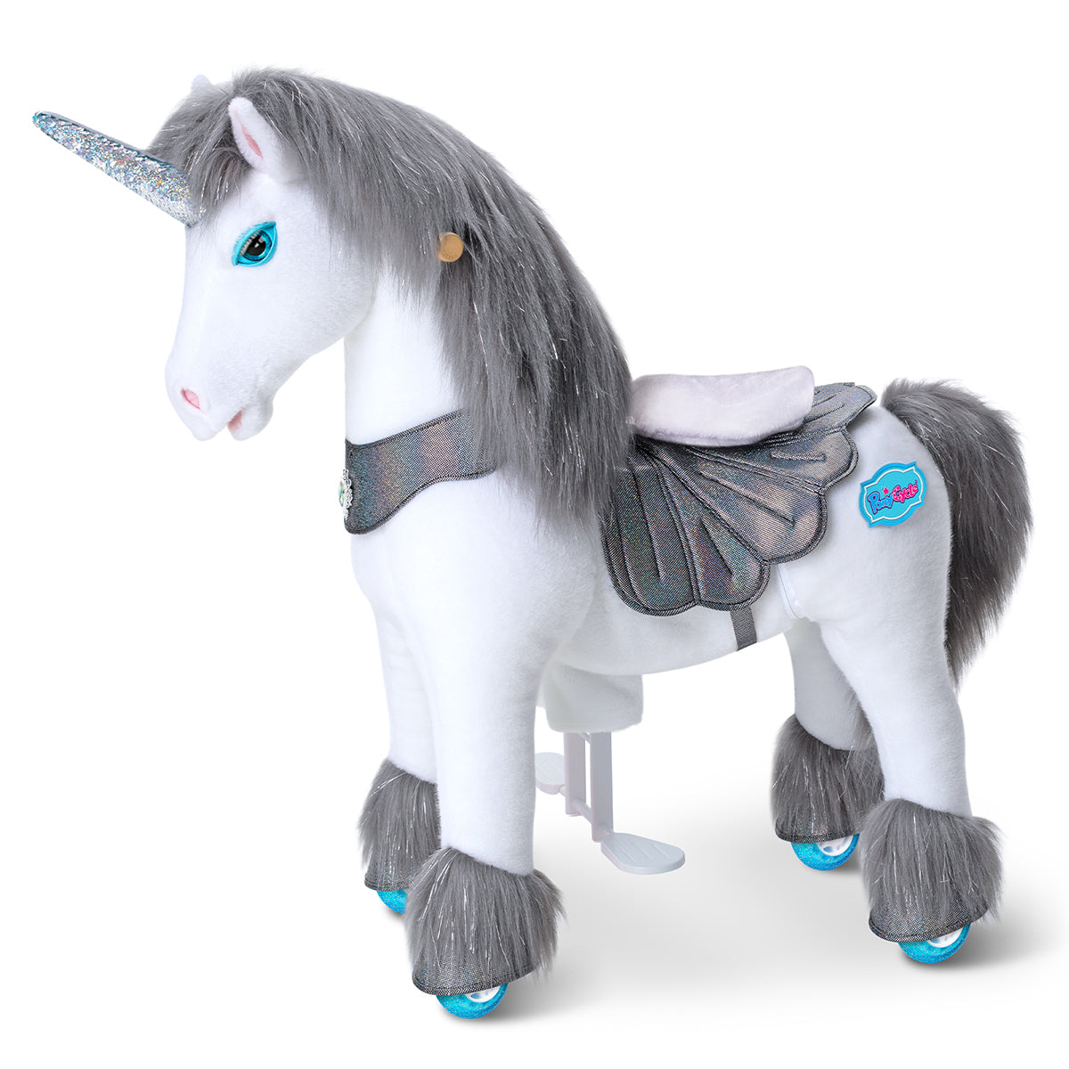 Grey Unicorn Model Y Ride on Toy – 4-7 Years