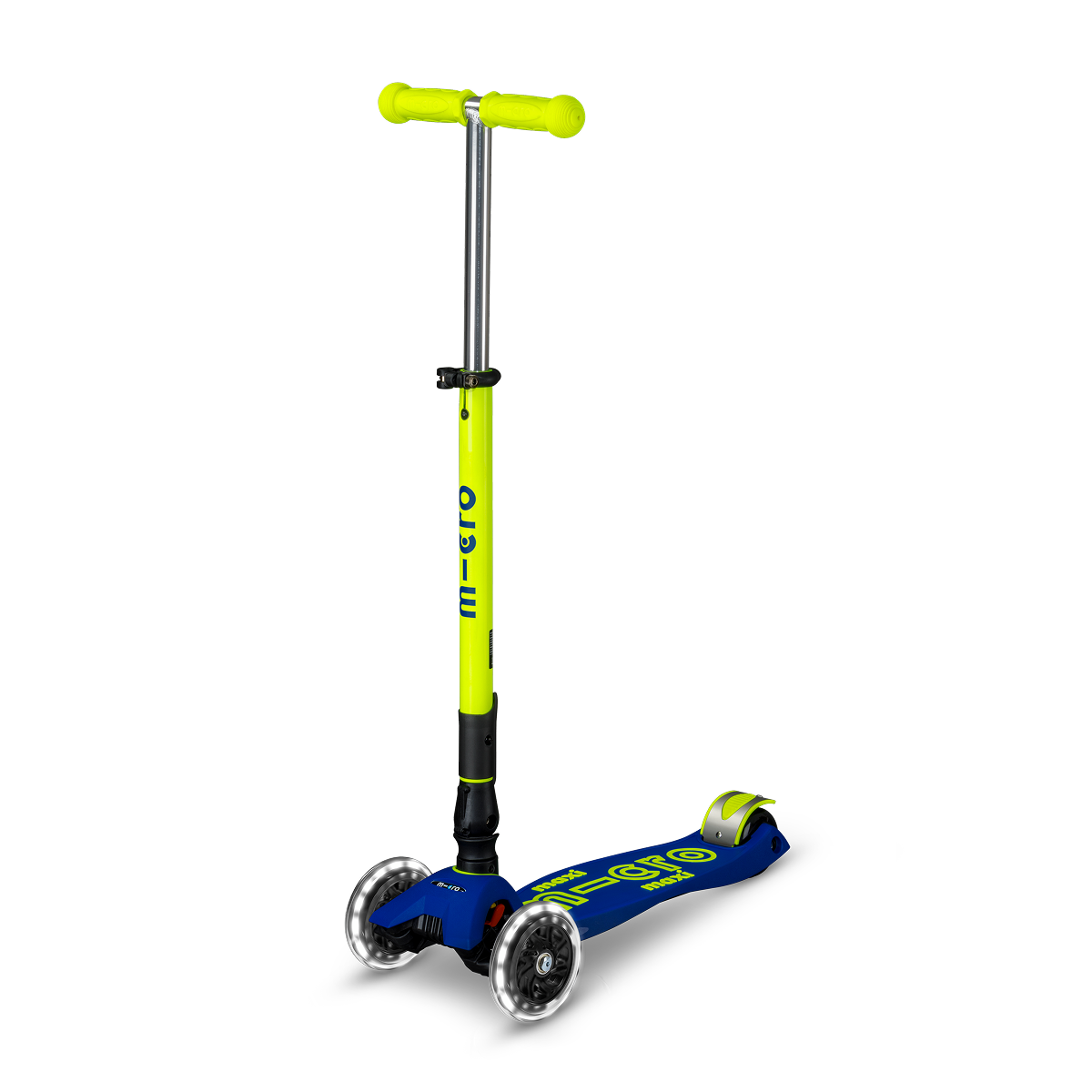 Maxi Deluxe Foldable LED Scooter – Neon Canary Yellow