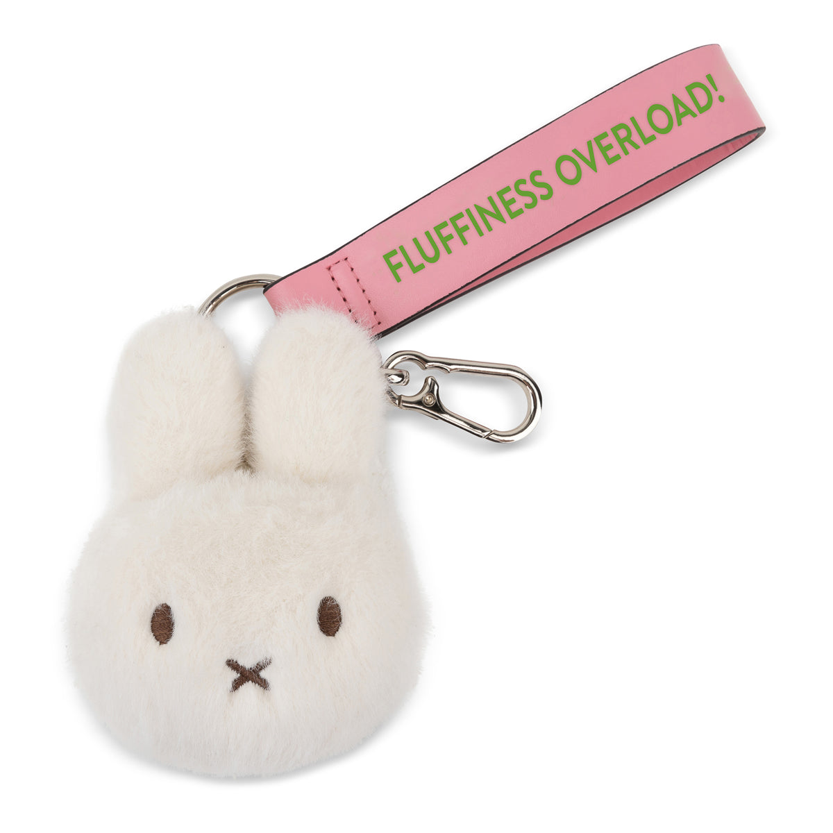 Miffy Off-White ECO Fuzzy Bag Charm – 4.5″
