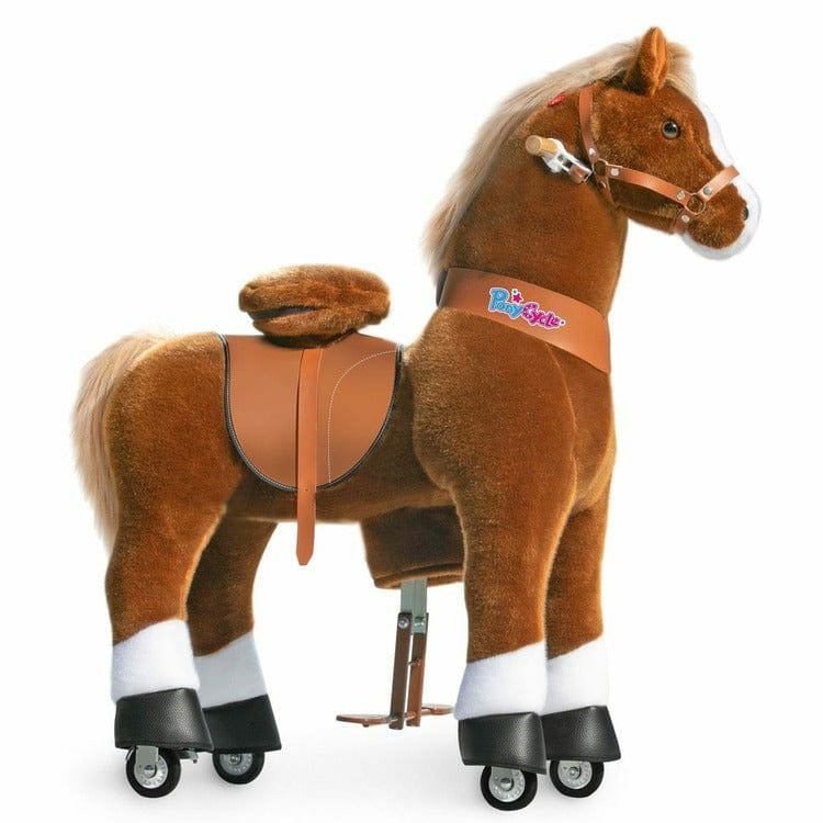 Brown Model U Ride-On Horse – 7+ Years