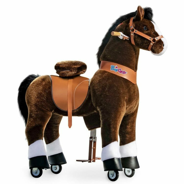 Chocolate Brown Ride-On Horse – 7+ Years