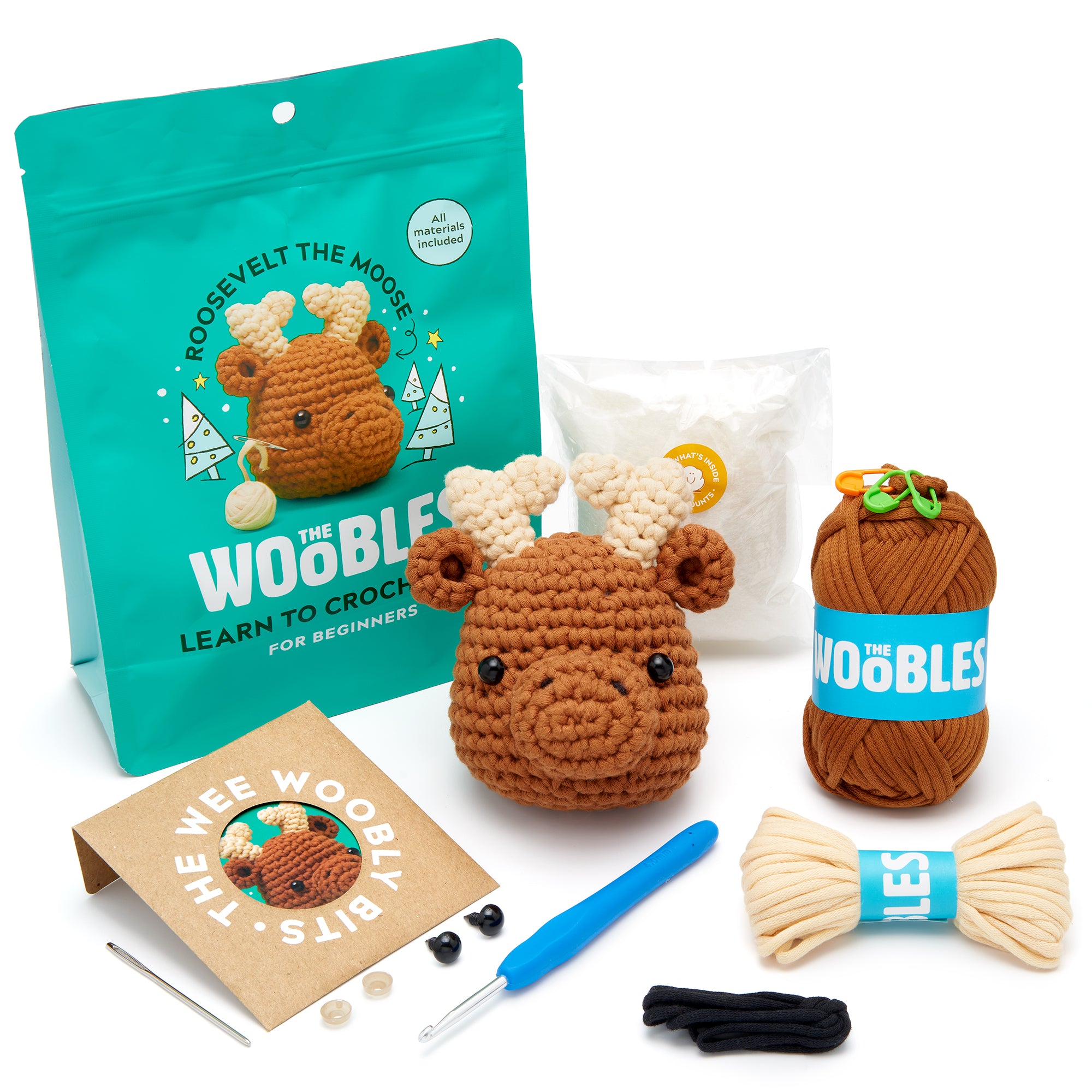 Roosevelt the Moose Learn to Crochet Kit