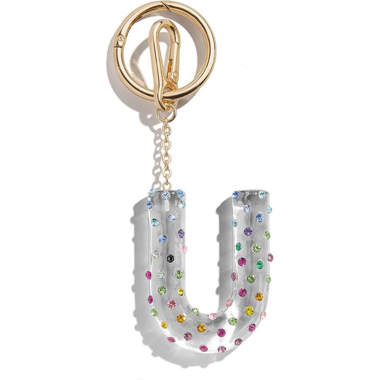 Confetti Initial Bag Charm