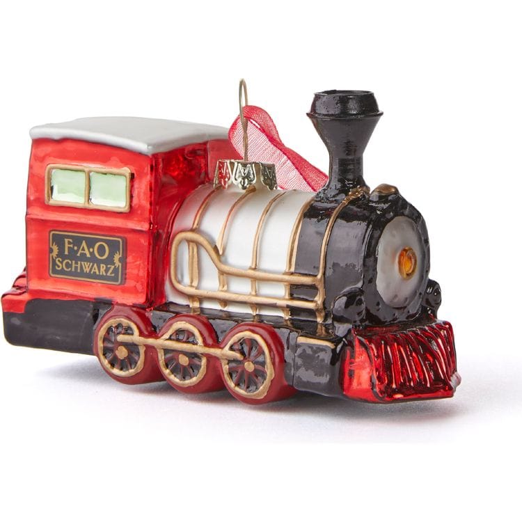 FAO SchwarzV Train Glass Ornament