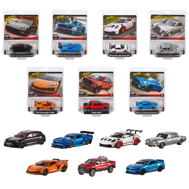 Hot Wheels Premium 1:43Rd Scale Collectible Car – Assorted