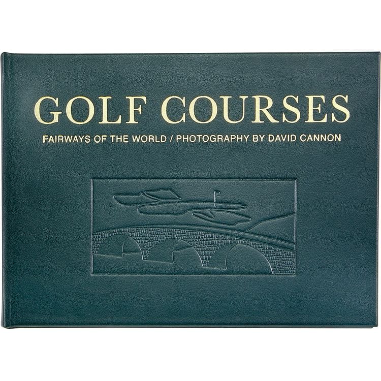 “Golf Courses: Fairways of the World” Book in Green Bonded Leather