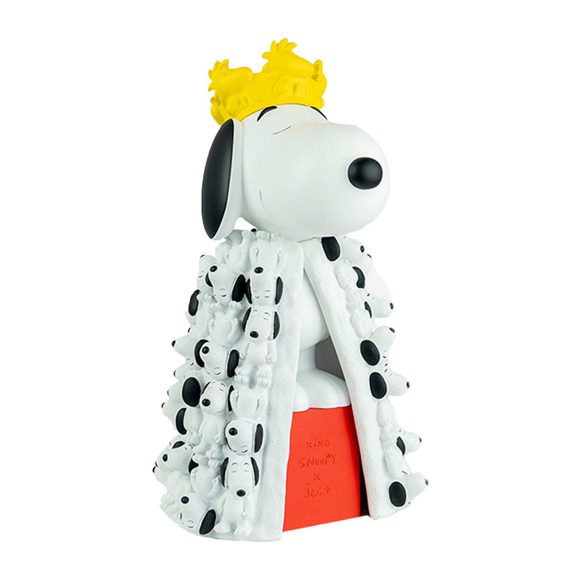 Snoopy King Figure with Mini Snoopies on Cape & Woodstock Crown – 17″