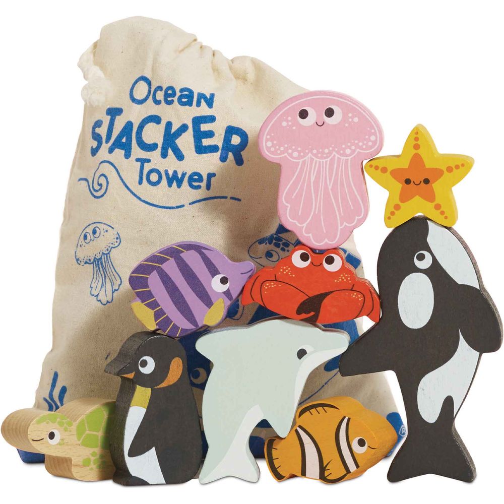 Ocean Life Stacking Animals & Bag