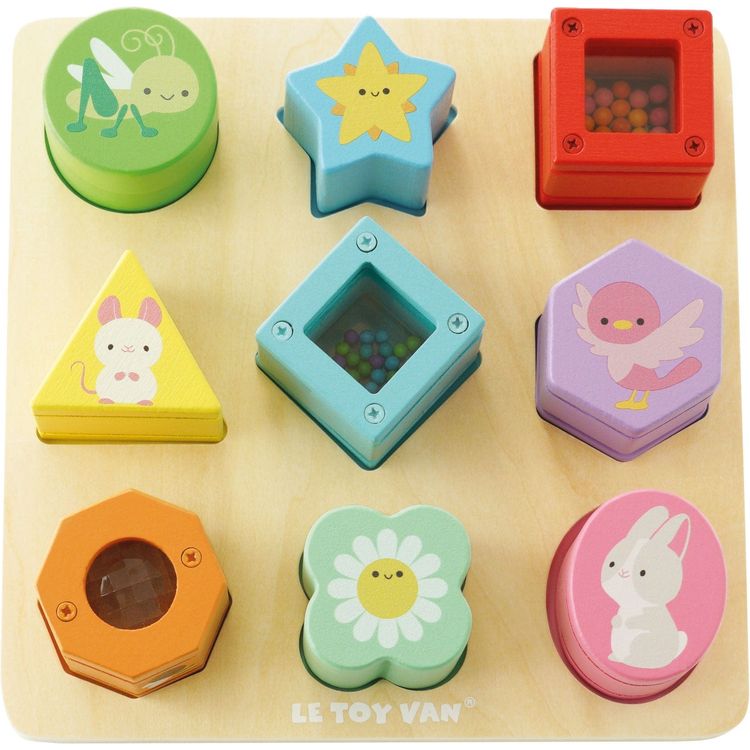 Rainbow Sensory Shape Sorter – 10 Pieces