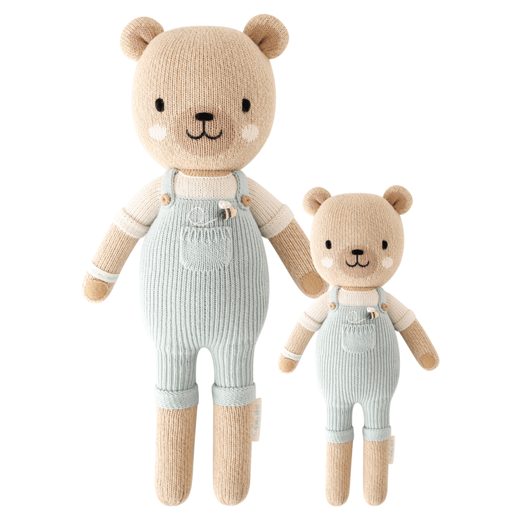 Little 13″ Charlie the Honey Bear Hand-Knit Doll