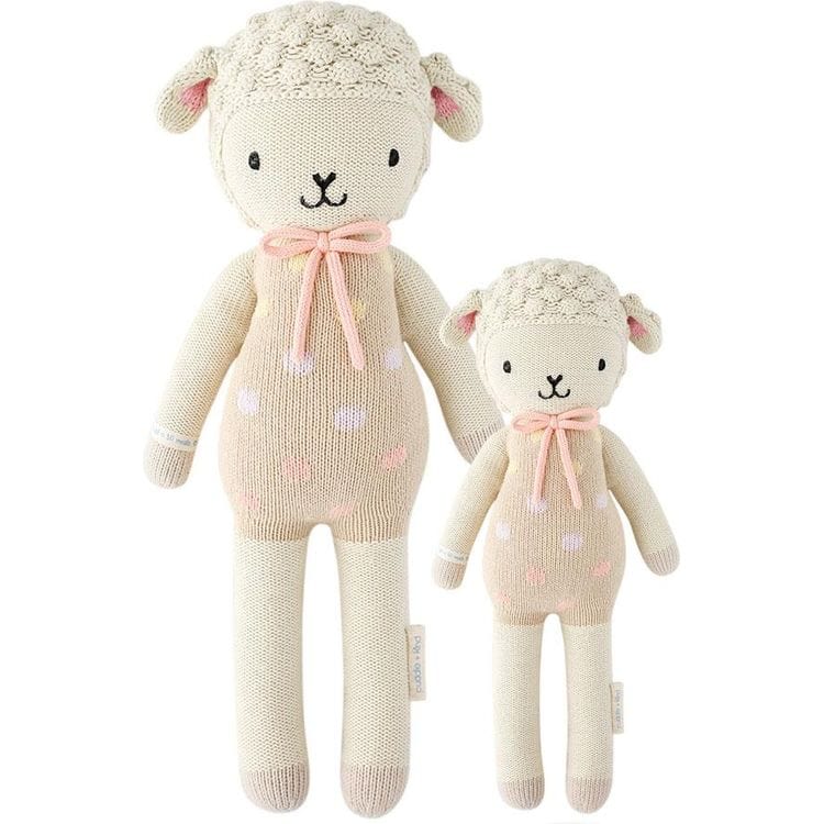 Regular 20″ Lucy the Lamb (Pastel) Hand-Knit Doll