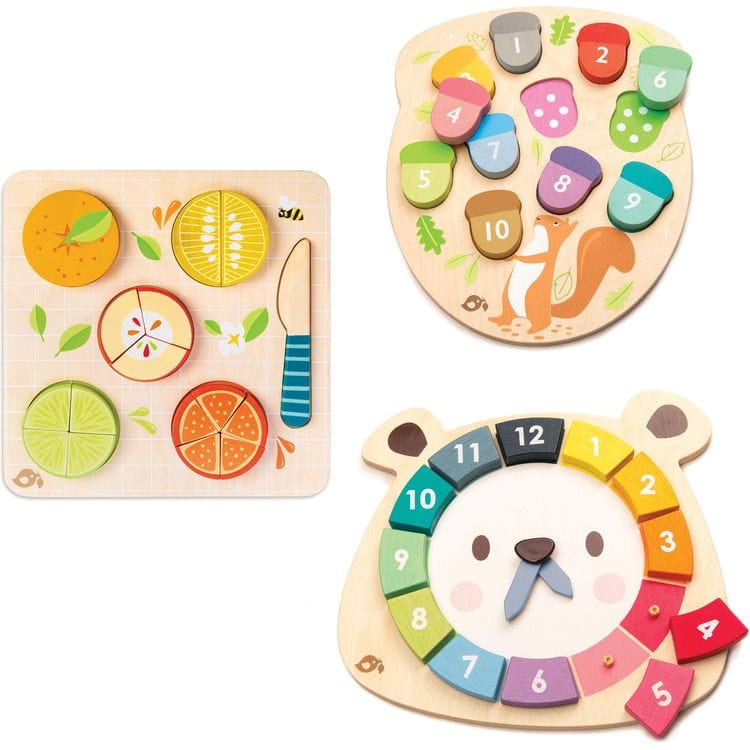 Bright Minds Math Collection of Wood Toys