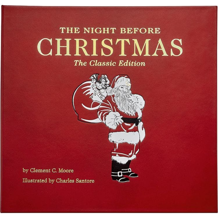 “The Night Before Christmas” Book in Red Bonded Leather