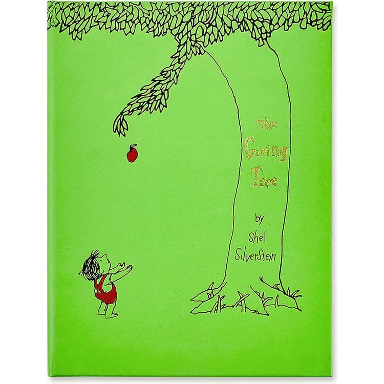 “The Giving Tree” Book in Lime Bonded Leather