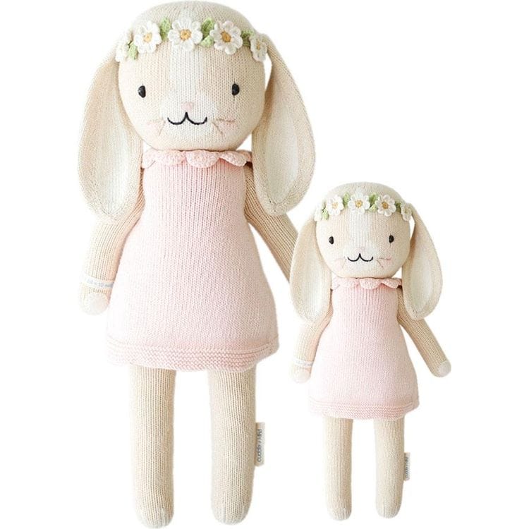 Little 13″ Hannah the Bunny (Blush) Hand-Knit Doll