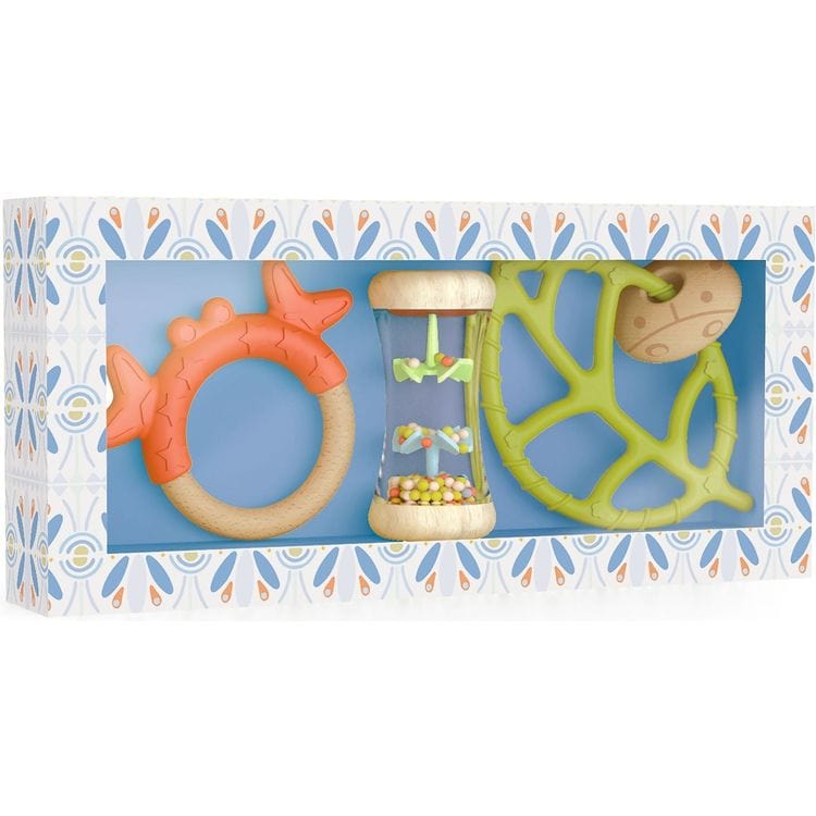 Baby White BabySet – 2 Teethers and Rattle