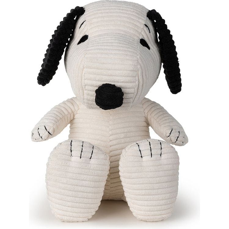 Snoopy Sitting Corduroy Cream in Gift Box 11″