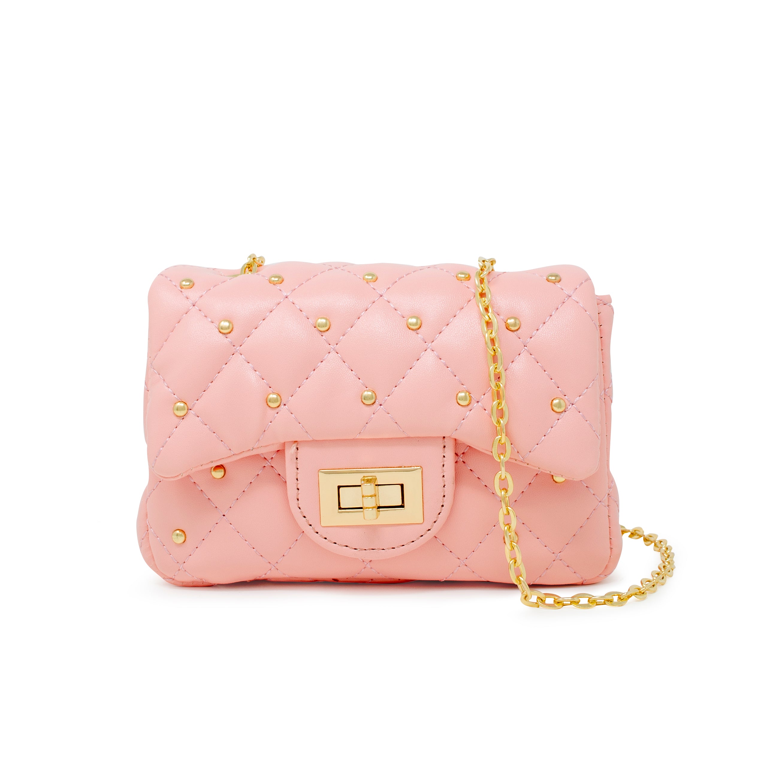 Classic Quilted Stud Handbag