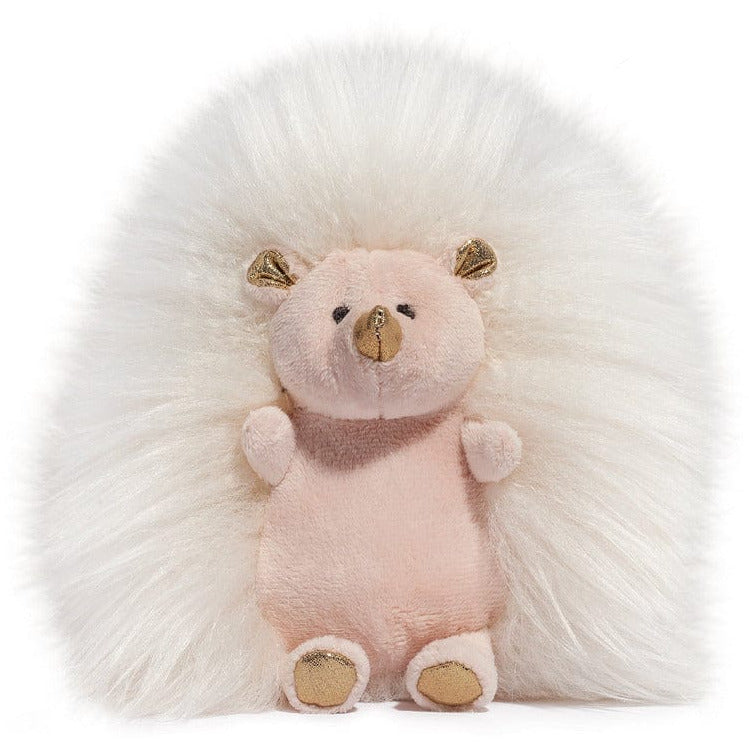 6″ Sparklers Toy Plush Hedgehog – White Gold