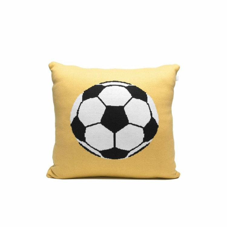 Orange Soccer Ball Pillow