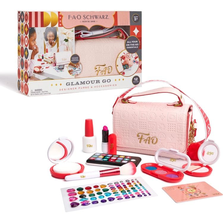 Glamour Go 12 Piece Designer Purse & Accessories – Pink