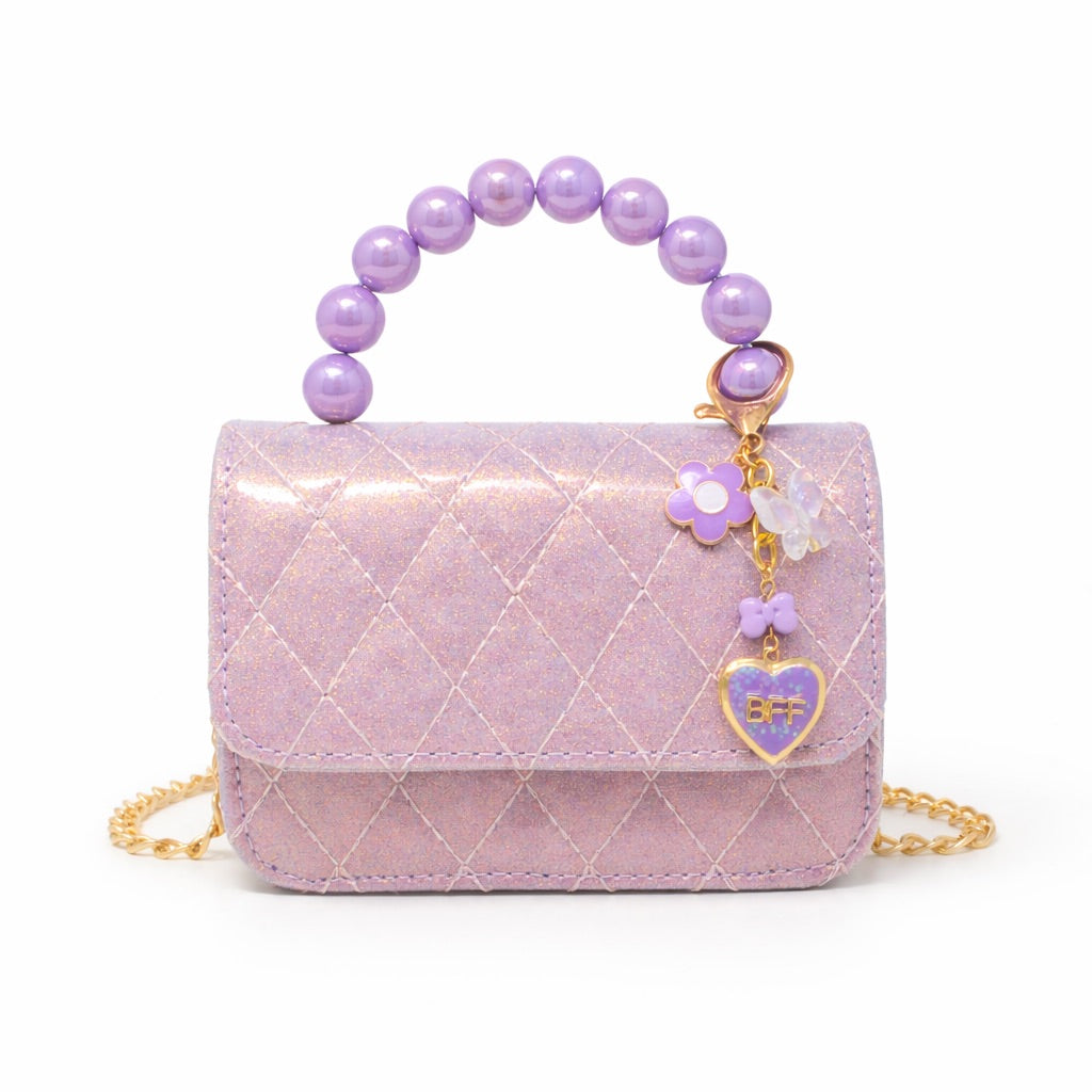 Quilted BFF Blossom Pearl Handle Handbag