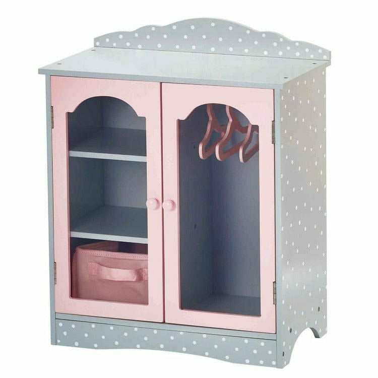 Polka Dots Princess 18″ Doll Closet w/ 3 Hangers