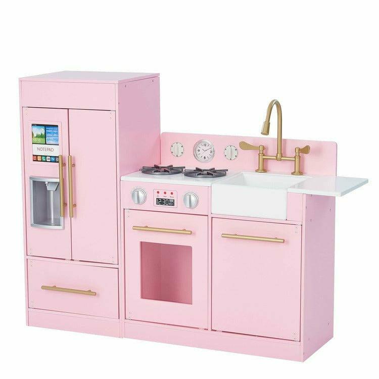 Teamson Kids Little Chef Charlotte 2-Piece Modular Wooden Play Kitchen,