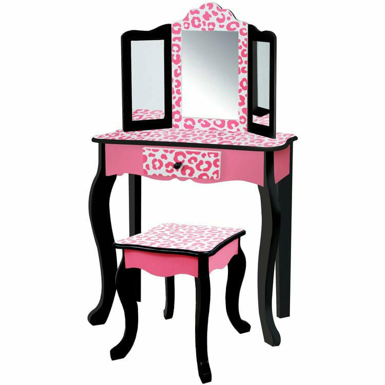 Fashion Leopard Prints Gisele Play Vanity Set – Pink / Black
