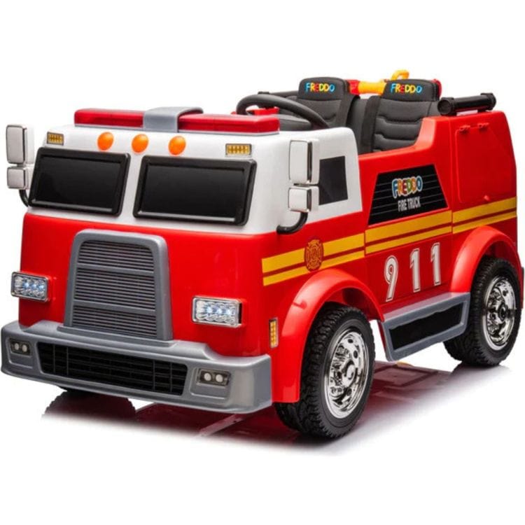 24V Freddo Fire Truck 2-Seater Ride on – Red