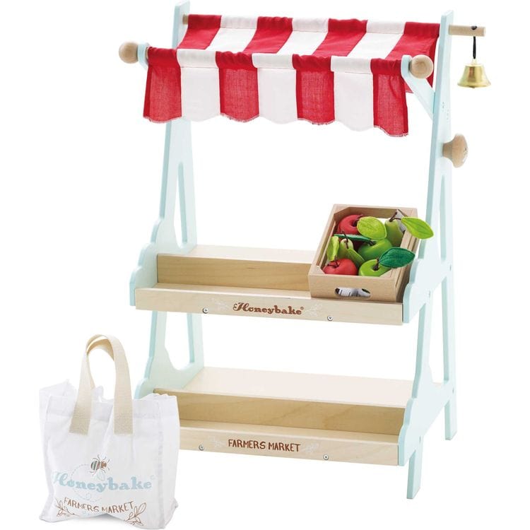 Wooden Market Stall & Fruit Play Food Crate