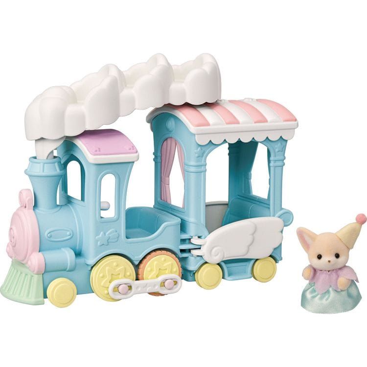 Calico Critters Floating Cloud Rainbow Train, Toy Train Vehicle for Dolls with Figure Included