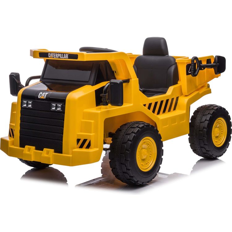 12V CAT Dump Truck 1-Seater Ride On – Yellow